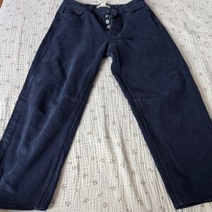 Madewell Women's Navy Cargo Jeans
